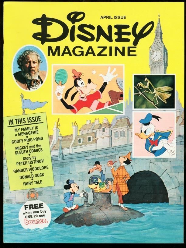 DISNEY MAGAZINE (70s) magazine side cover April 1977