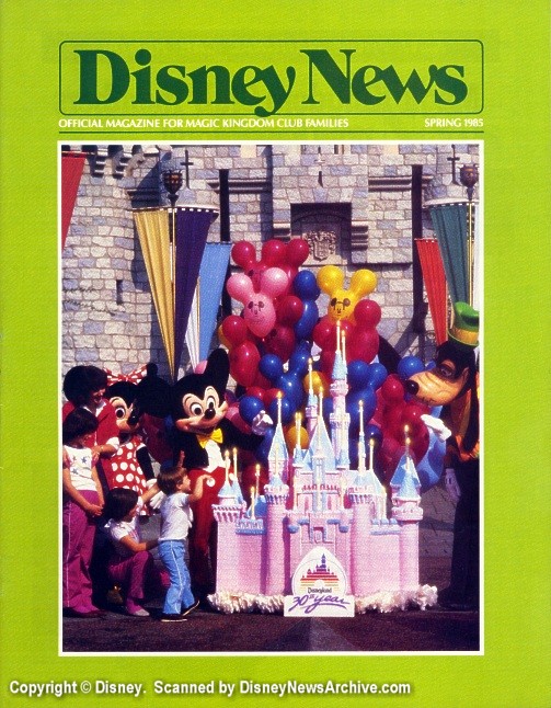 DISNEY magazine side cover Spring 1985