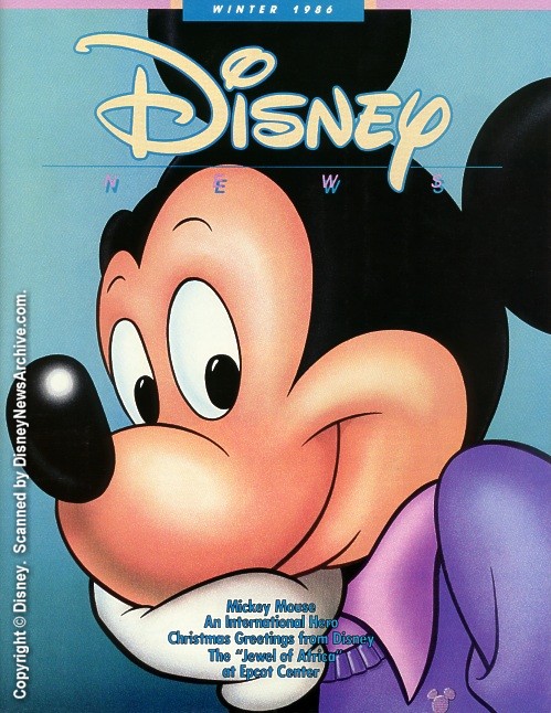 DISNEY magazine side cover Winter 1986