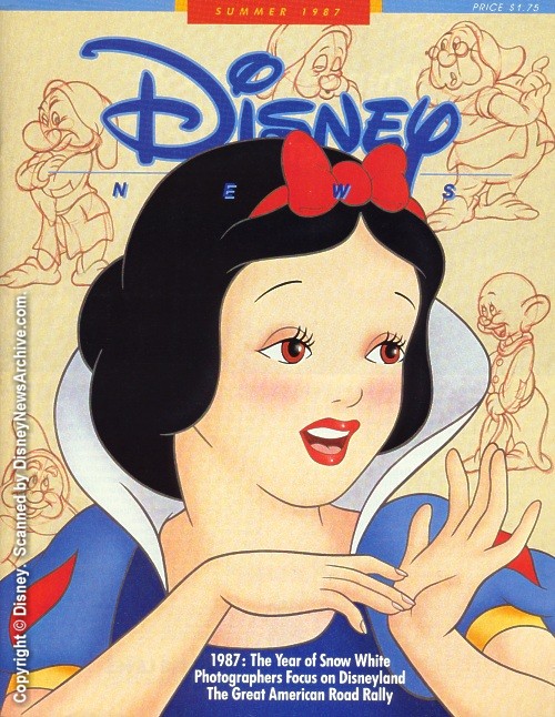 DISNEY magazine side cover Summer 1987