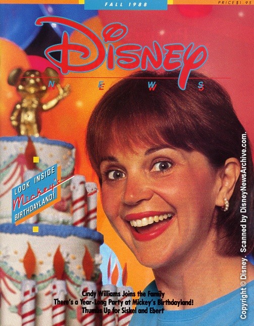 DISNEY magazine side cover Fall 1988