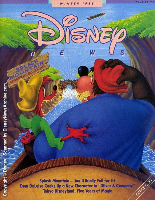 DISNEY magazine side cover Winter 1988