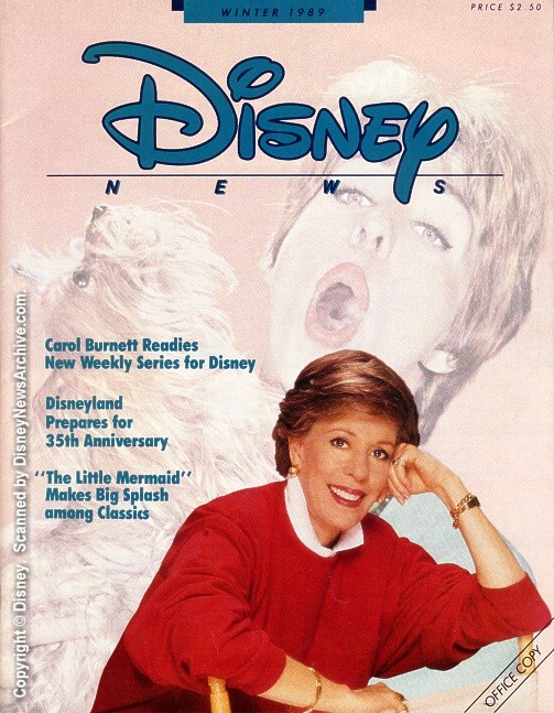 DISNEY magazine side cover Winter 1989