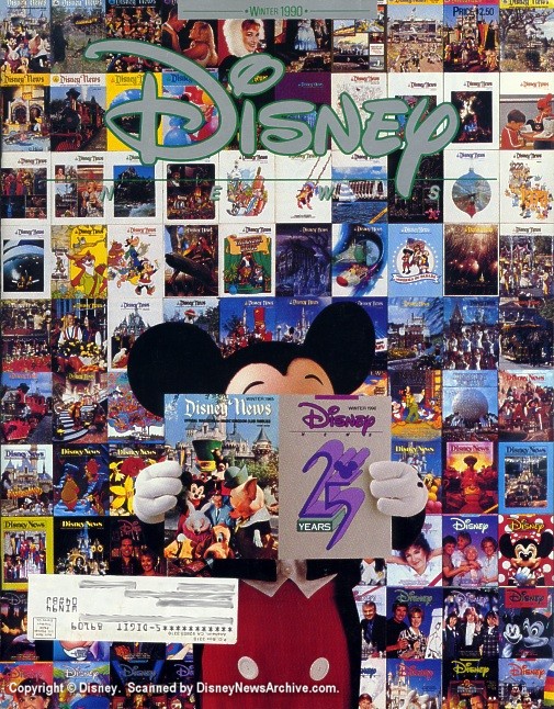 DISNEY magazine side cover Winter 1990