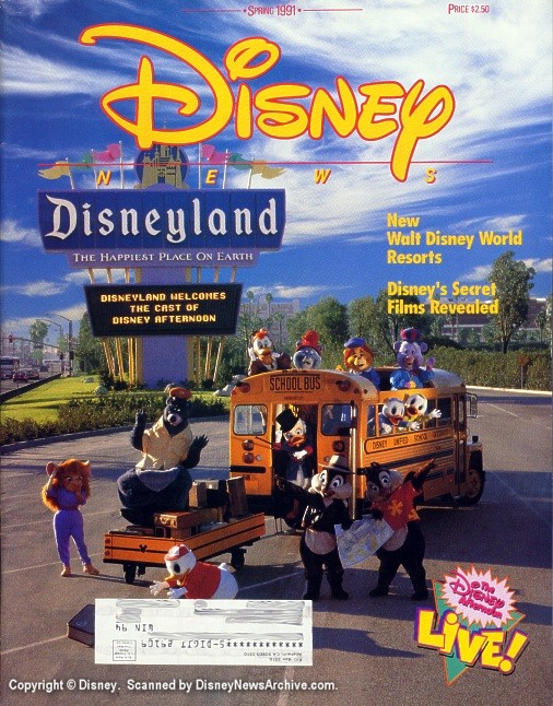 DISNEY magazine side cover Spring 1991