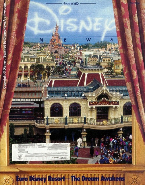 DISNEY magazine side cover Summer 1992