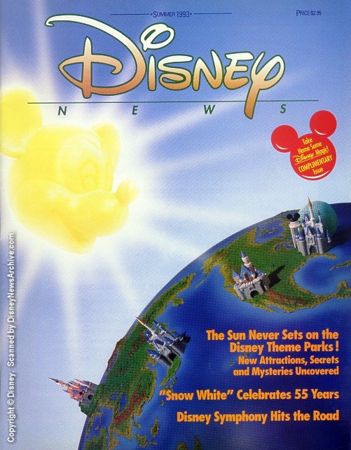 DISNEY magazine side cover Summer 1993