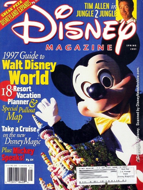 DISNEY magazine side cover Spring 1997
