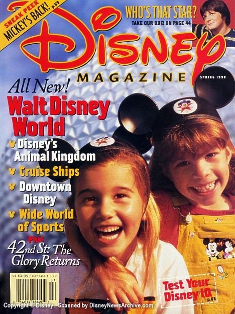 DISNEY magazine side cover Spring 1998