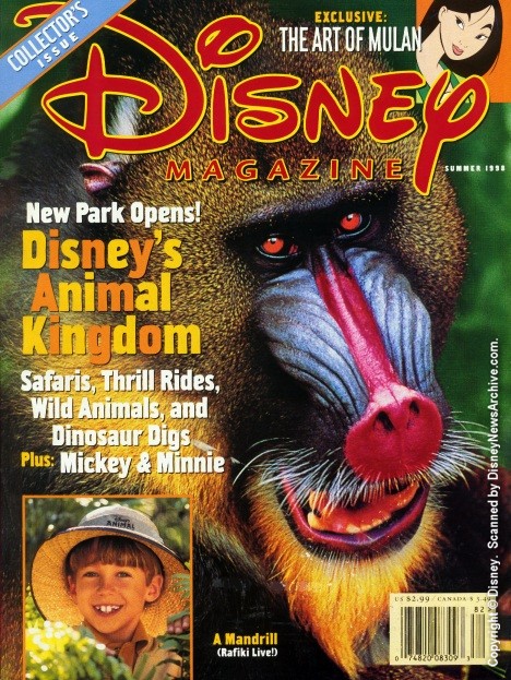 DISNEY magazine side cover Summer 1998
