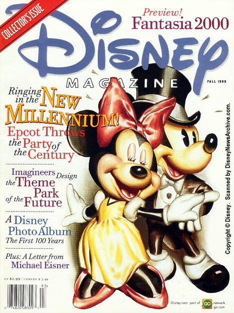 DISNEY magazine side cover Fall 1999