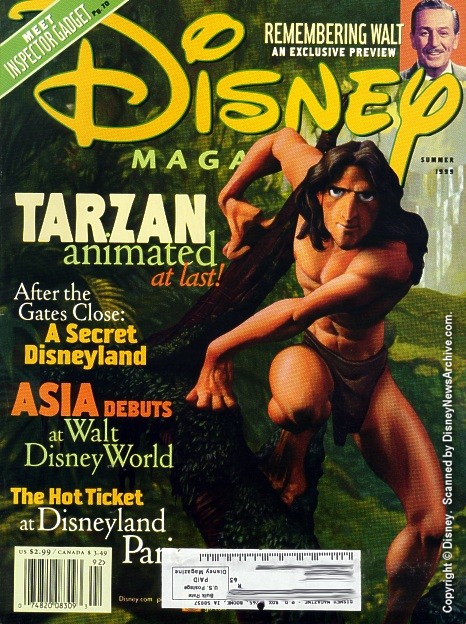 DISNEY magazine side cover Summer 1999