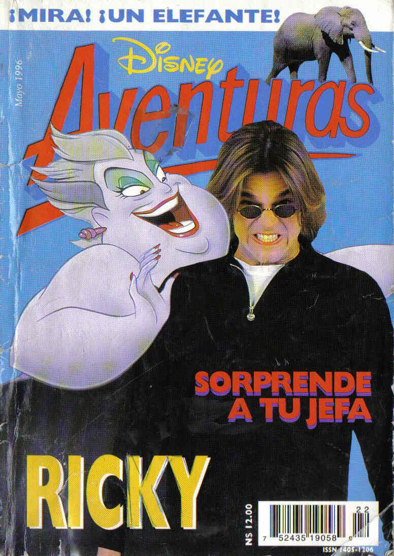 DISNEY AVENTURAS magazine side cover Issue 22 May 1996