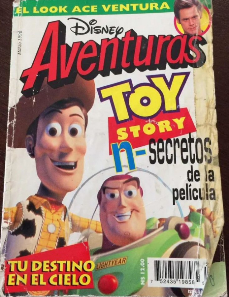 DISNEY AVENTURAS magazine side cover Issue 20  Vol 2 No  20  March 1996