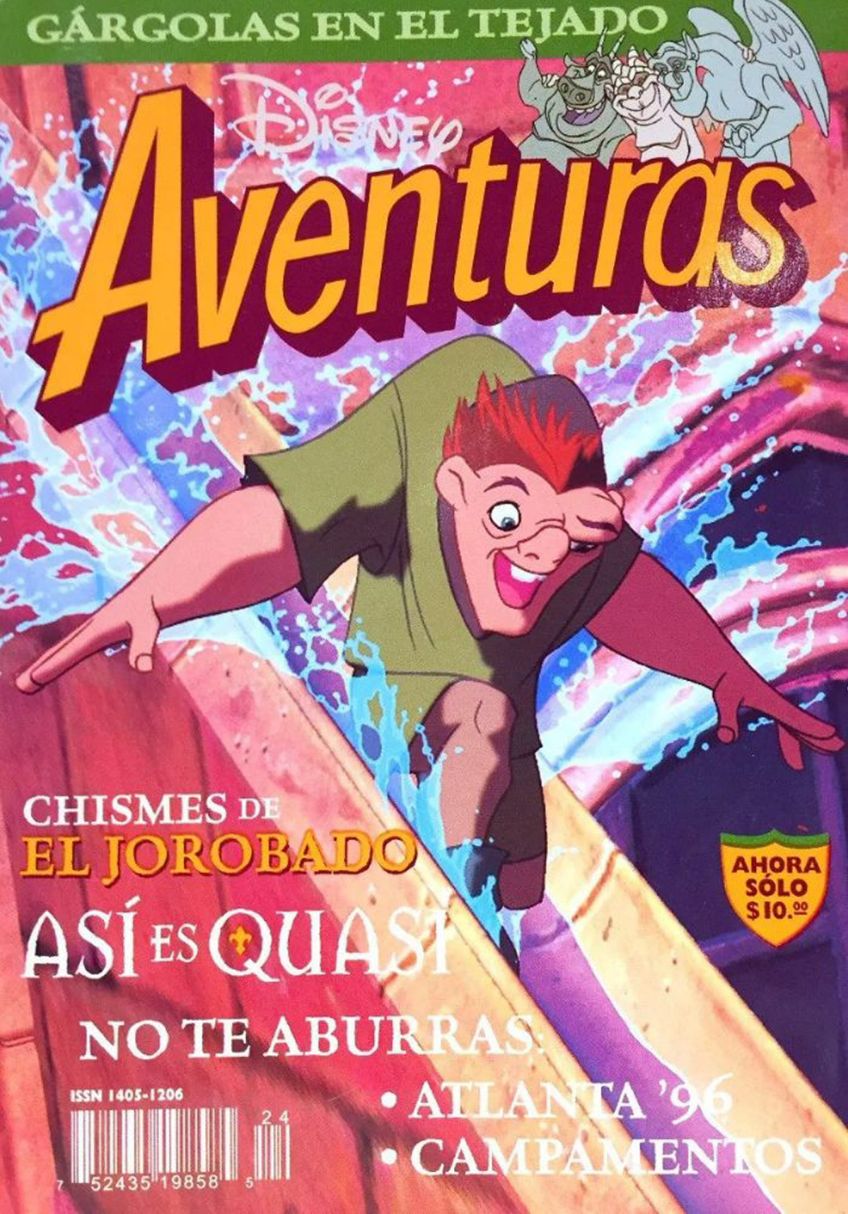 DISNEY AVENTURAS magazine side cover Issue 24  Vol 2 No  24   1996