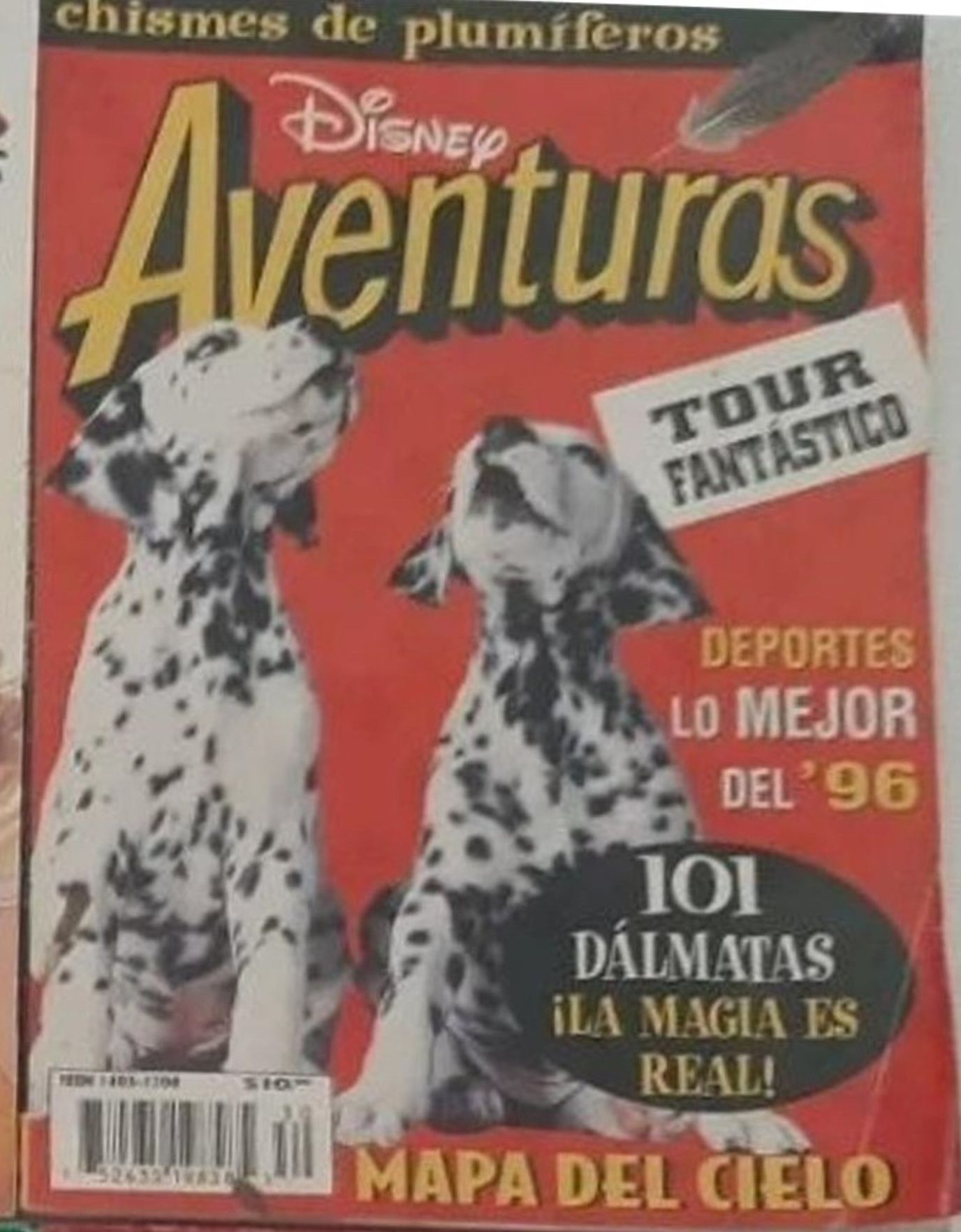 DISNEY AVENTURAS magazine side cover Issue 30  Vol 3 No  30   1996