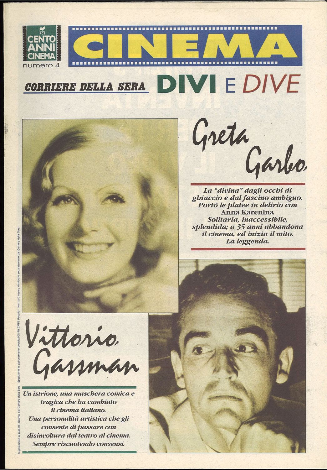 CINEMA DIVI E DIVE magazine side cover Issue 4   1995