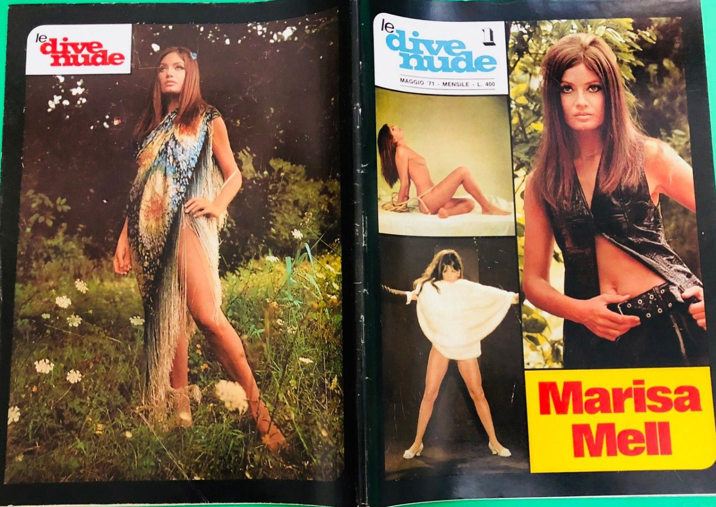 DIVE NUDE | LE magazine side cover Issue 1  May 1971