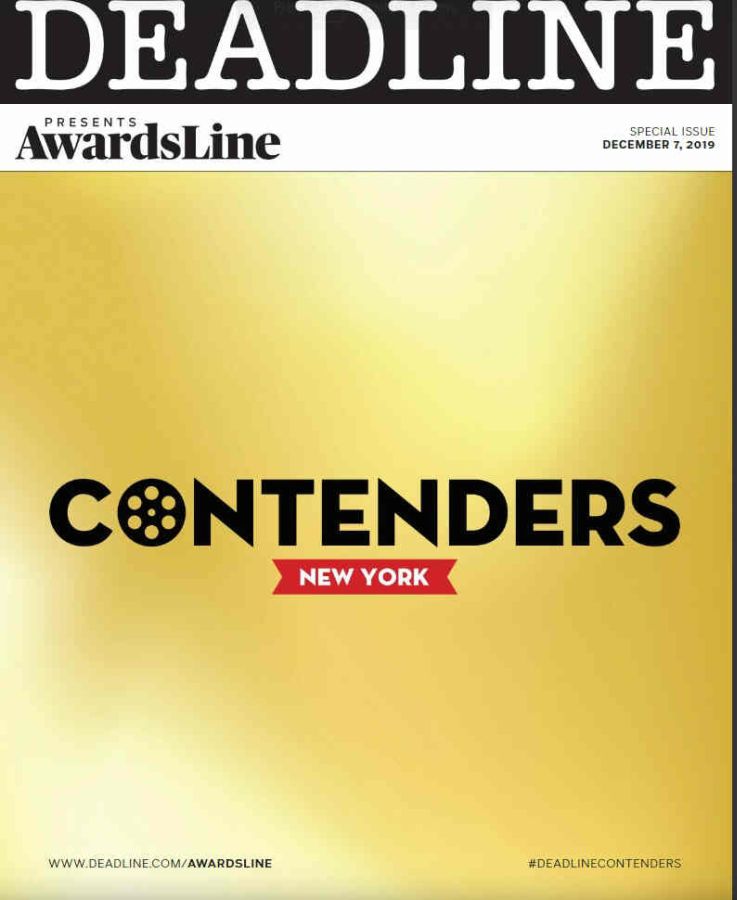 DEADLINE HOLLYWOOD magazine side cover 7 December 2019