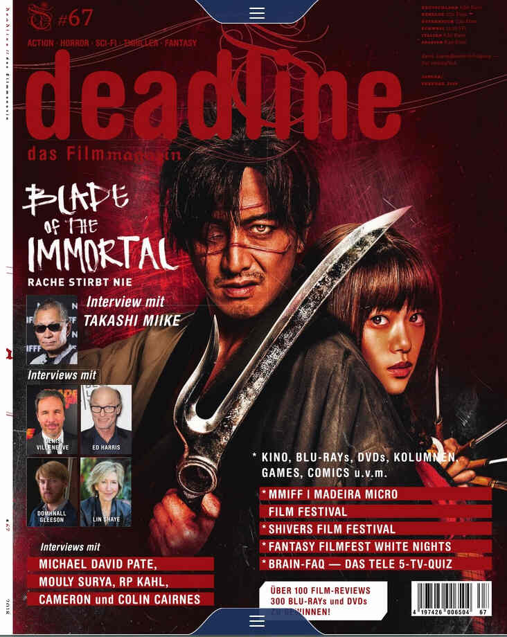 DEADLINE magazine side cover Issue 67  January/February 2018