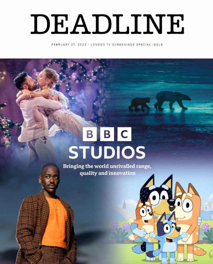 DEADLINE HOLLYWOOD magazine side cover 27 February 2023