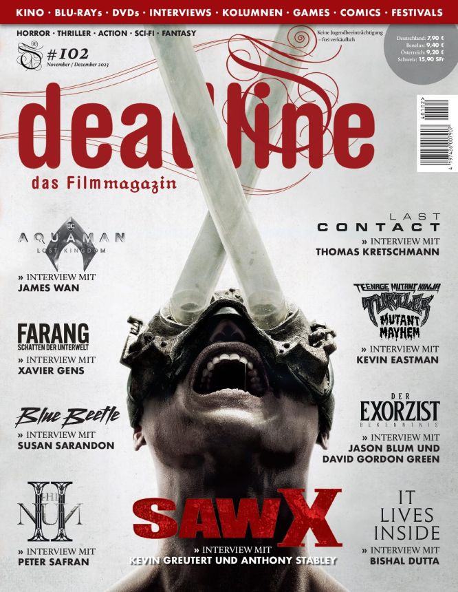 DEADLINE magazine side cover Issue 102  November/December 2023