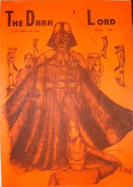 DARK LORD magazine side cover Issue 3/4 Spring 1981