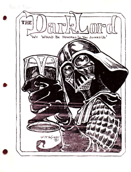DARK LORD (USA) magazine side cover Issue 1 July 1982