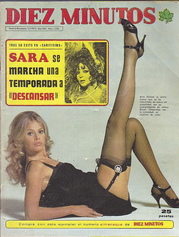 DIEZ MINUTOS magazine side cover Issue 1220  January 1975