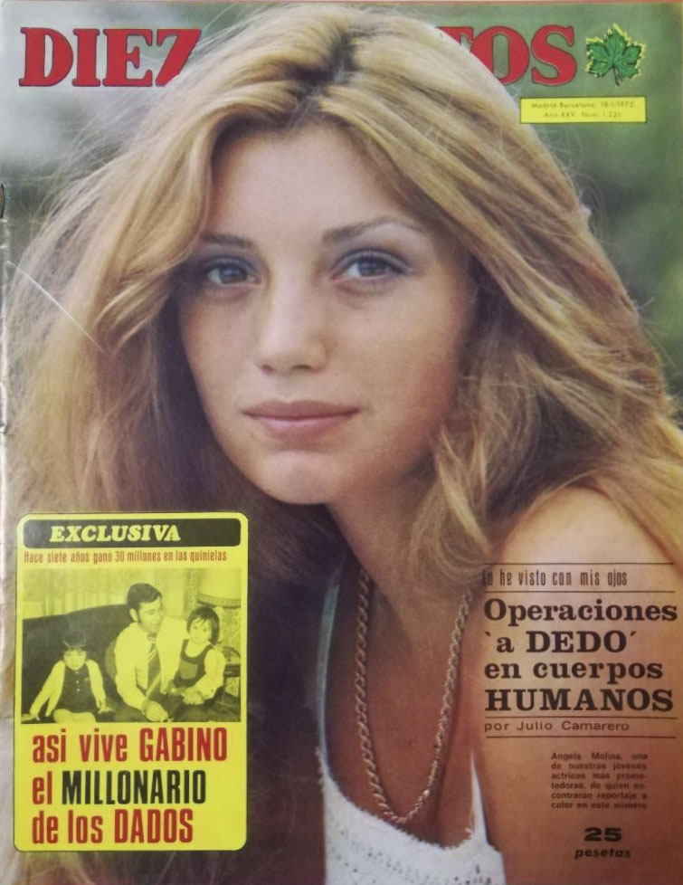 DIEZ MINUTOS magazine side cover Issue 1221  January 1975