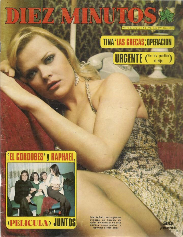 DIEZ MINUTOS magazine side cover Issue 1226  February 1975