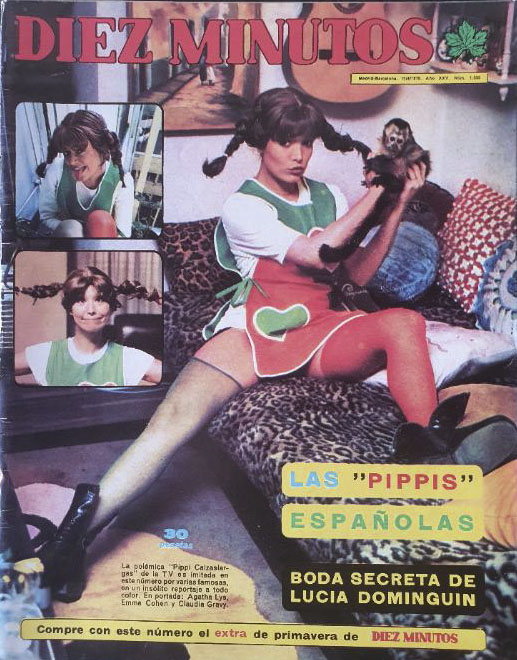 DIEZ MINUTOS magazine side cover Issue 1233 12 April 1975
