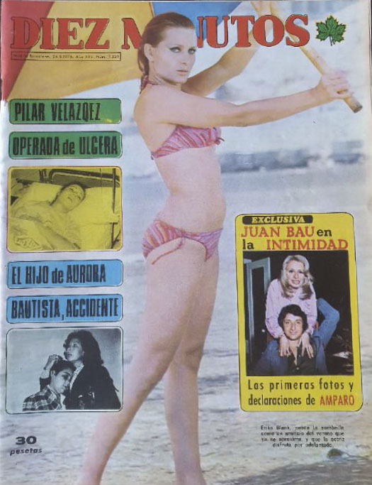 DIEZ MINUTOS magazine side cover Issue 1239 24 May 1975