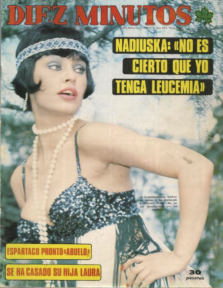 DIEZ MINUTOS magazine side cover Issue 1244 28 June 1975