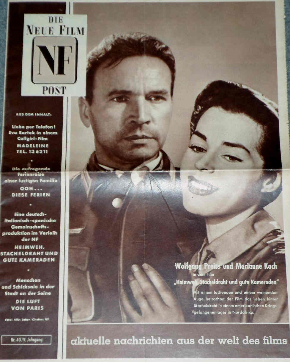 NEUE FILM POST magazine side cover Issue 40  1957