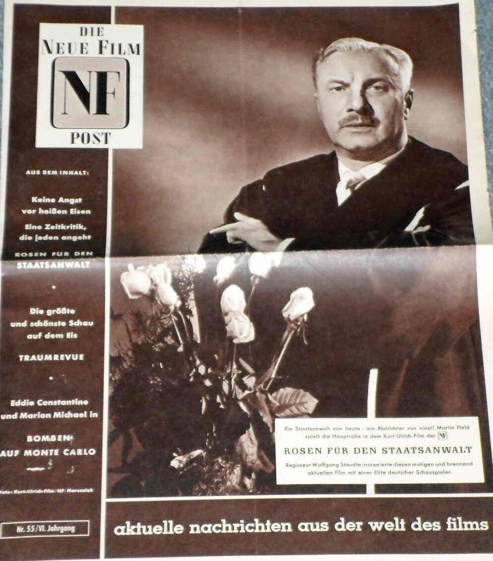NEUE FILM POST magazine side cover Issue 55  1958