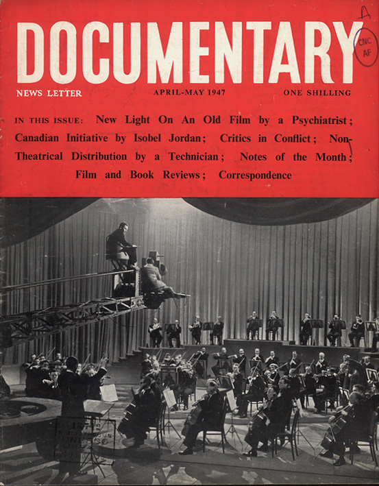 DOCUMENTARY NEWS LETTER magazine side cover April/May 1947