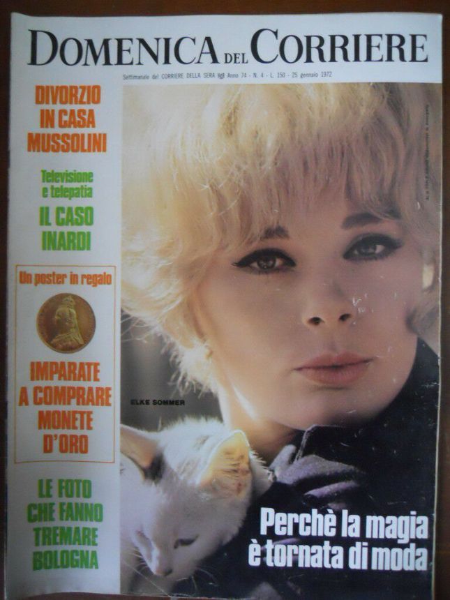 DOMENICA DEL CORRIERE magazine side cover Issue 4 25 January 1972