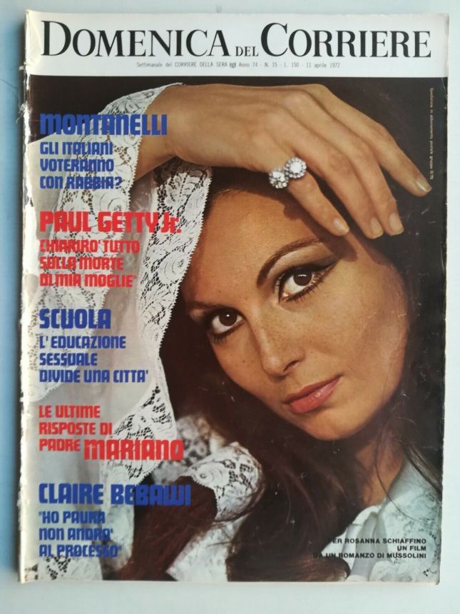 DOMENICA DEL CORRIERE magazine side cover Issue 15 11 April 1972