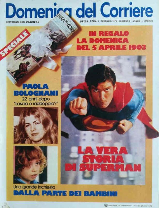 DOMENICA DEL CORRIERE magazine side cover Issue 8 21 February 1979