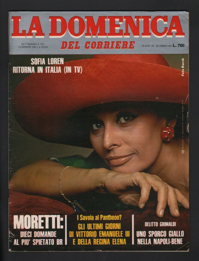 DOMENICA DEL CORRIERE magazine side cover Issue 16 18 April 1981