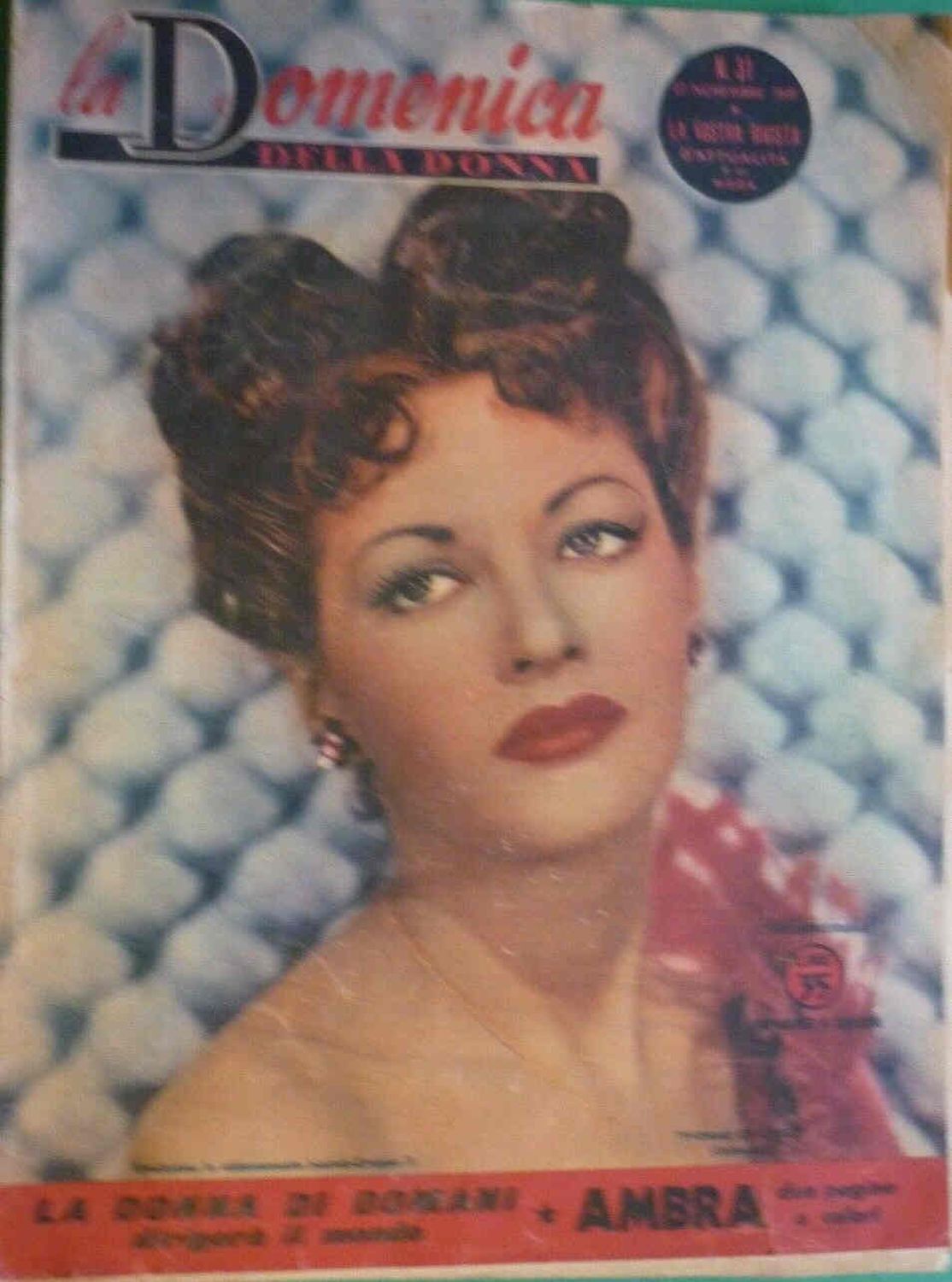 LA DOMENICA DELLA DONNA magazine side cover Issue 31   1949