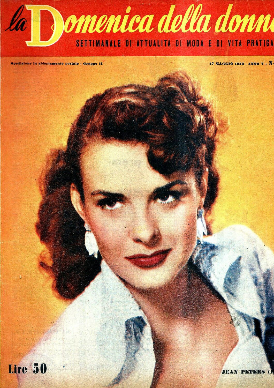 LA DOMENICA DELLA DONNA magazine side cover Issue 20 17 May 1953