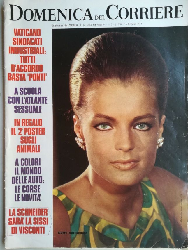 DOMENICA DEL CORRIERE magazine side cover Issue 7 15 February 1972