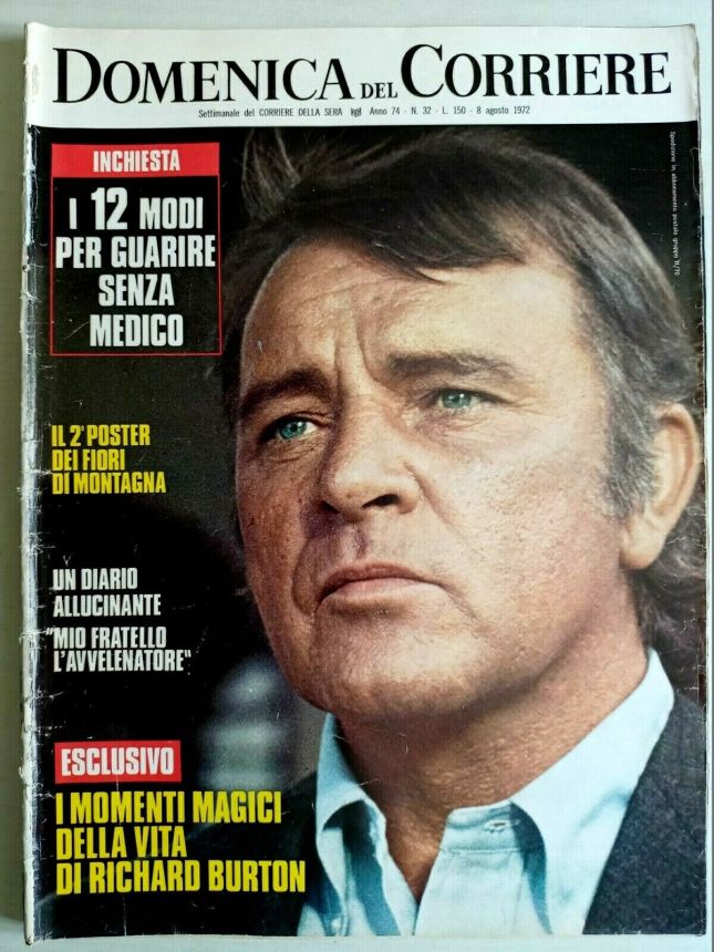 DOMENICA DEL CORRIERE magazine side cover Issue 32 8 August 1972