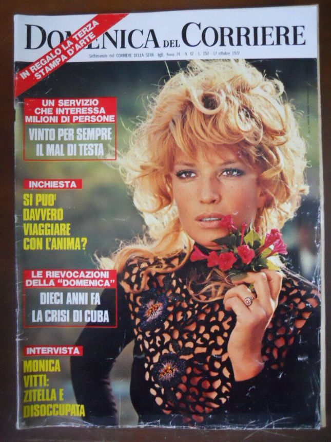 DOMENICA DEL CORRIERE magazine side cover Issue 42 17 October 1972