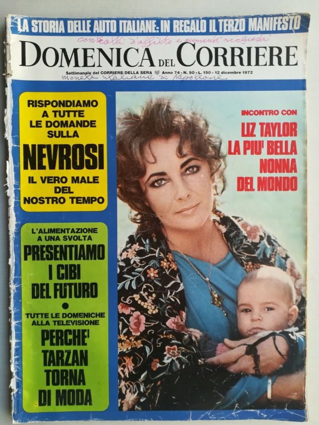 DOMENICA DEL CORRIERE magazine side cover Issue 50 12 December 1972