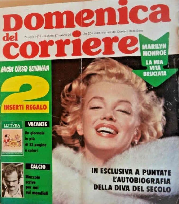 DOMENICA DEL CORRIERE magazine side cover Issue 27 7 July 1974