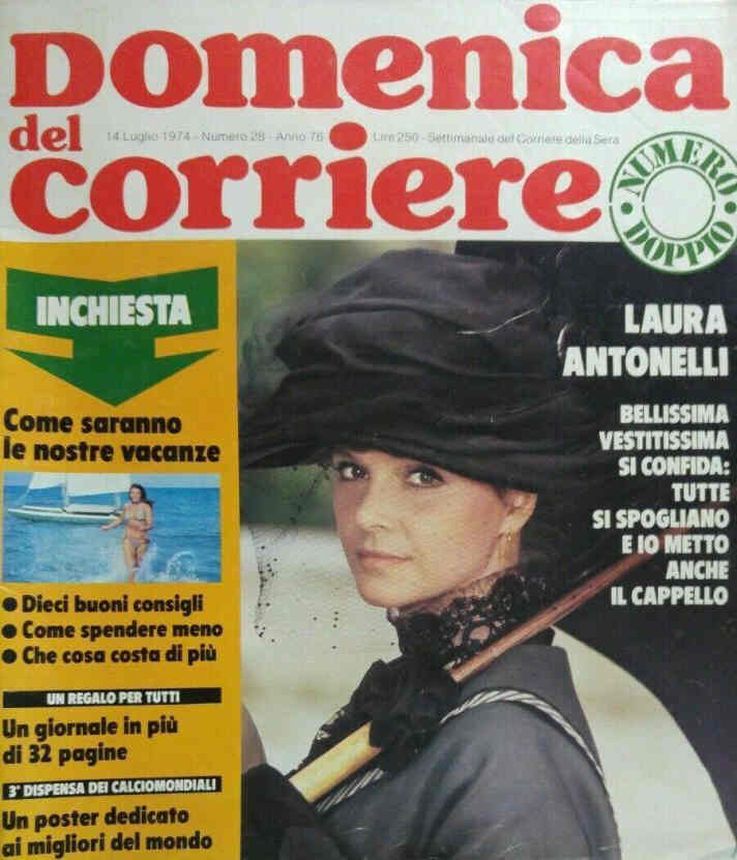 DOMENICA DEL CORRIERE magazine side cover Issue 28 14 July 1974