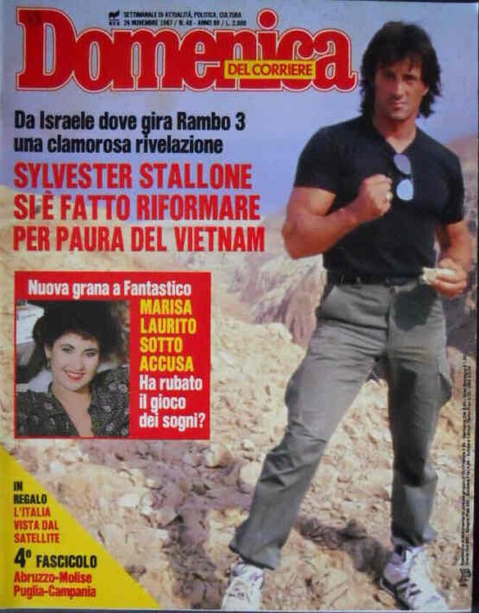 DOMENICA DEL CORRIERE magazine side cover Issue 48 26 November 1986